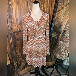 EUC Rue 21 Abstract 2 Piece Mesh Dress. Size XL